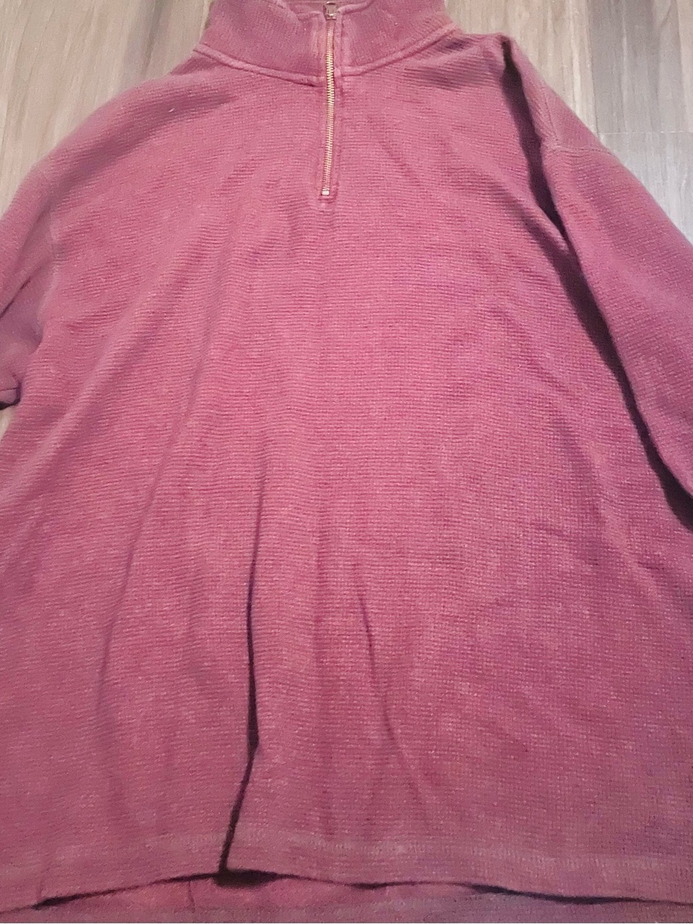 Men's Half-Zip Knit Sweater in Dusty Rose